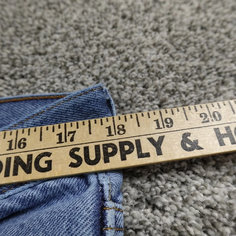 VTG Levis Jeans Mens 36X34 Dark Blue Denim Pants 505 Straight Fade Whiskered Y2K